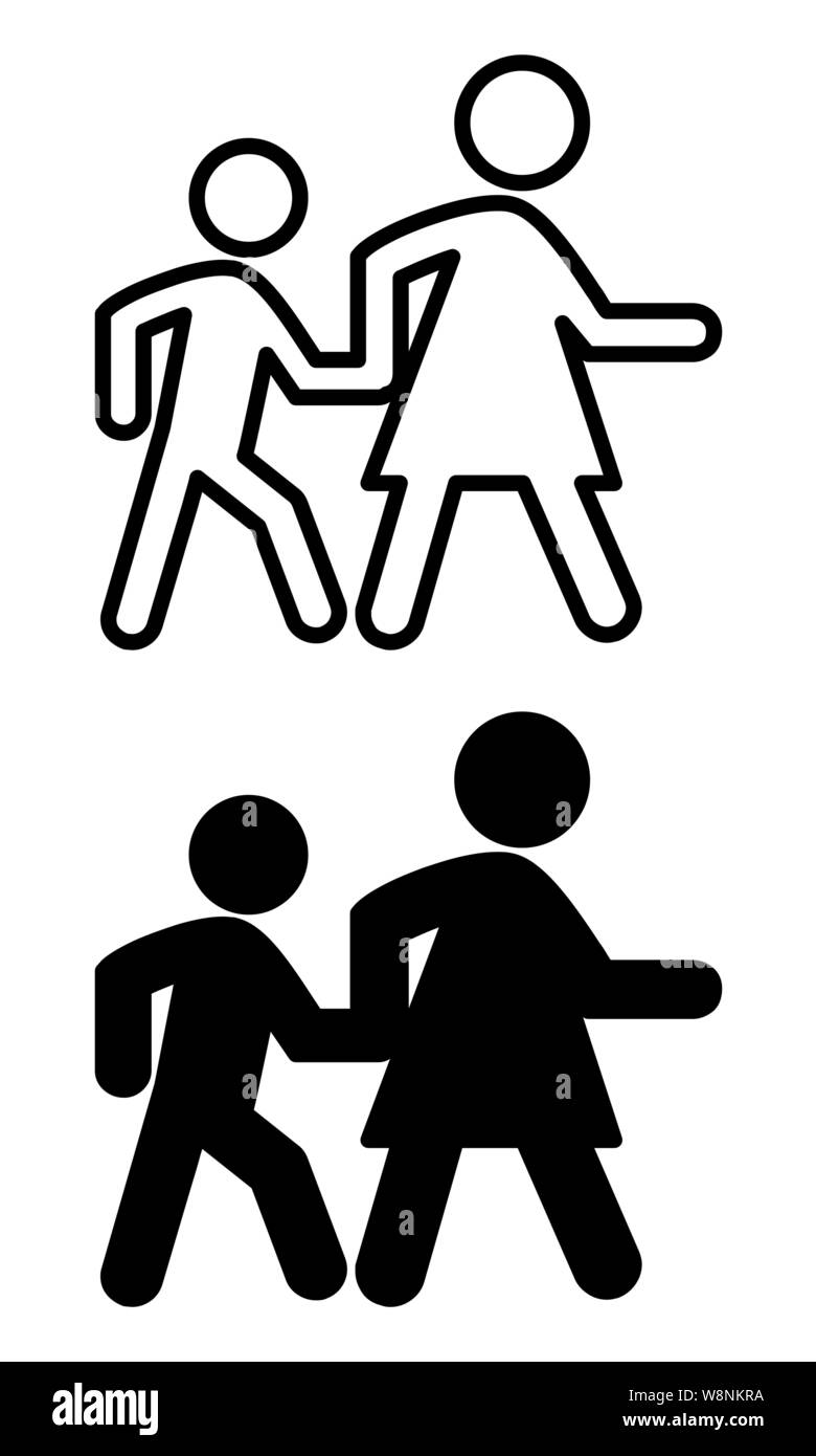 Avertissement L'école icons set Illustration de Vecteur