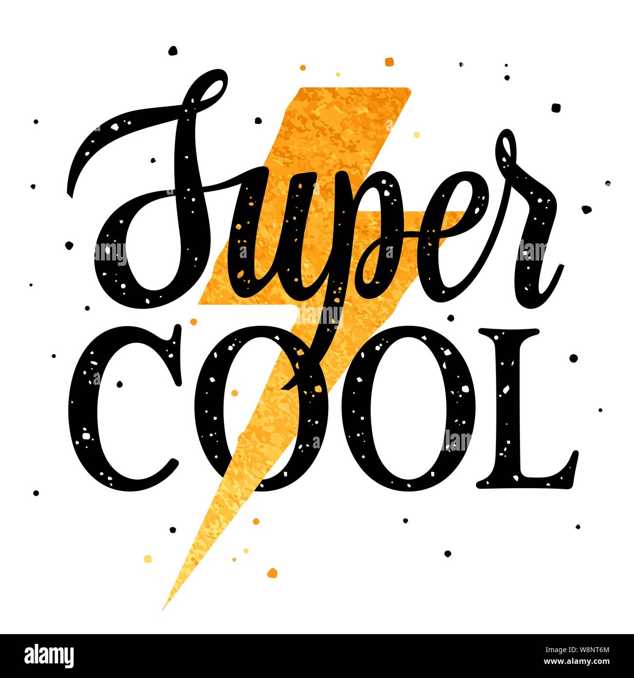 Super slogan typographie pour t-shirt print design, graphic tee tendance avec des slogan et d'eclair, vector Illustration de Vecteur