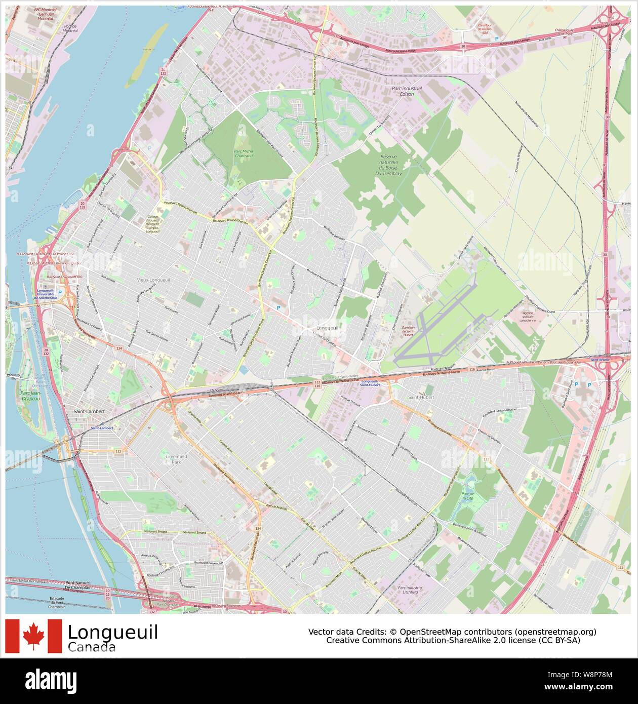 Carte de longueuil quebec Banque de photographies et d’images à haute