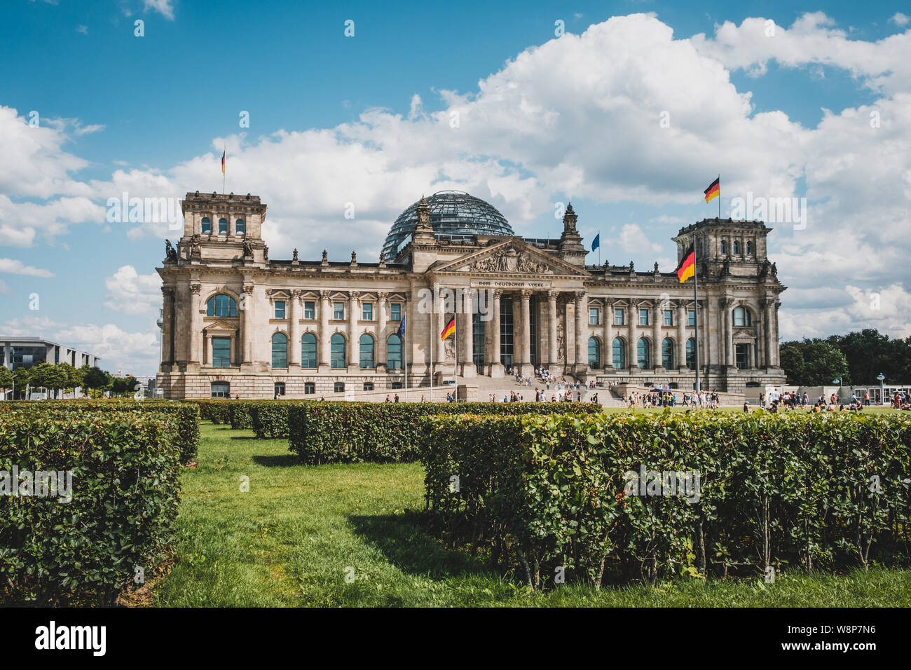 Berlin, Allemagne - Août 2019 : Le bâtiment du Reichstag (Parlement allemand) à Berlin, Allemagne Banque D'Images