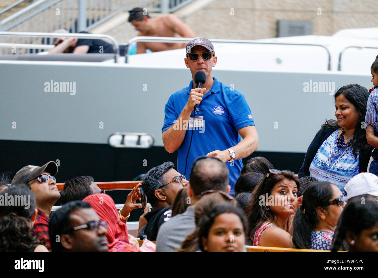Croisière de l'architecture guide touristique. Chicago, Illinois. Banque D'Images