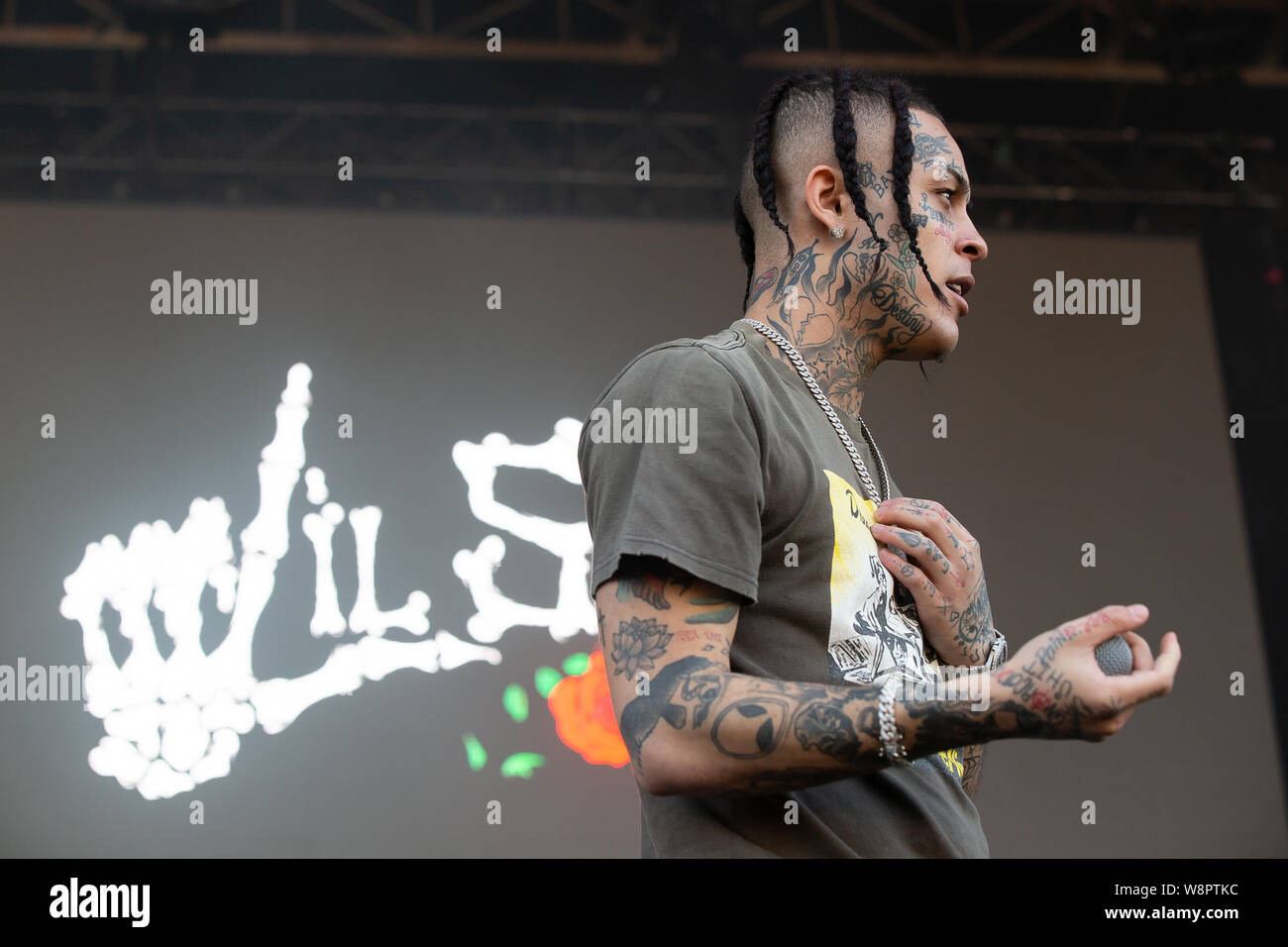 Le rappeur américain Lil Skies effectuant à jour de Festival 1 à l'ENP Amphithéâtre à Vancouver, C.-B. le 15 juin, 2019 Banque D'Images