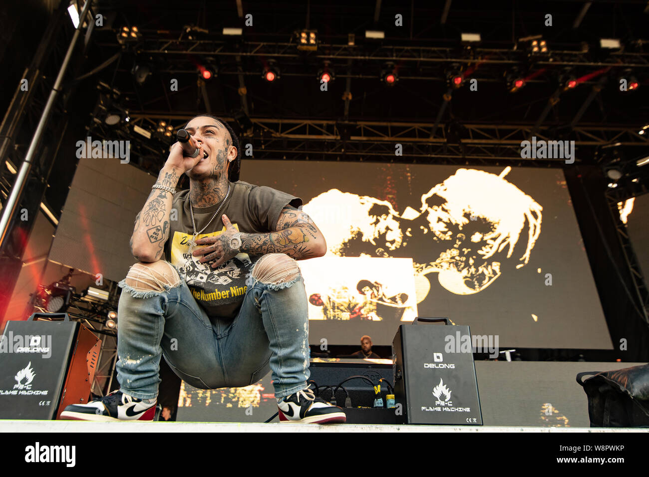 Le rappeur américain Lil Skies effectuant à jour de Festival 1 à l'ENP Amphithéâtre à Vancouver, C.-B. le 15 juin, 2019 Banque D'Images