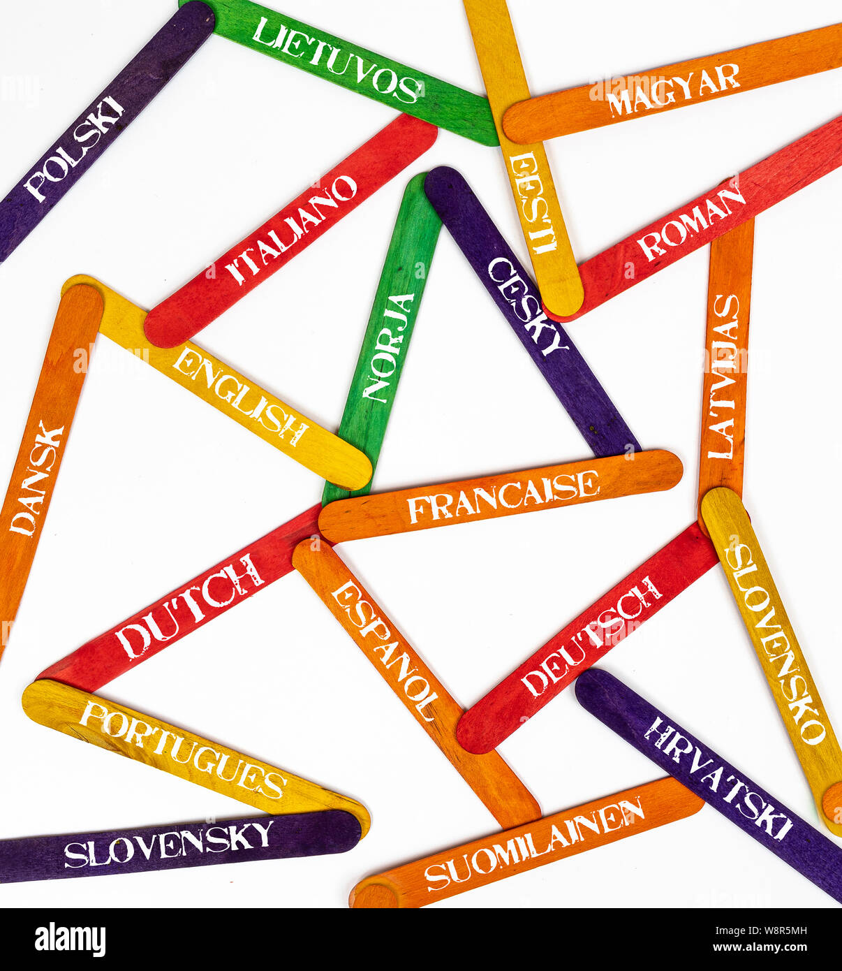 Le concept de l'interconnexion entre les différentes langues du monde Banque D'Images