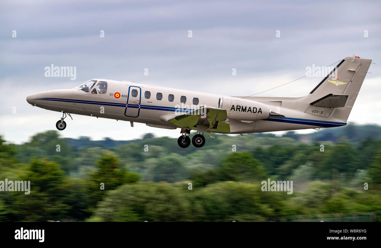 La Marine espagnole, Cessna Citation II quitte le Royal International Air Tattoo 2019 Banque D'Images