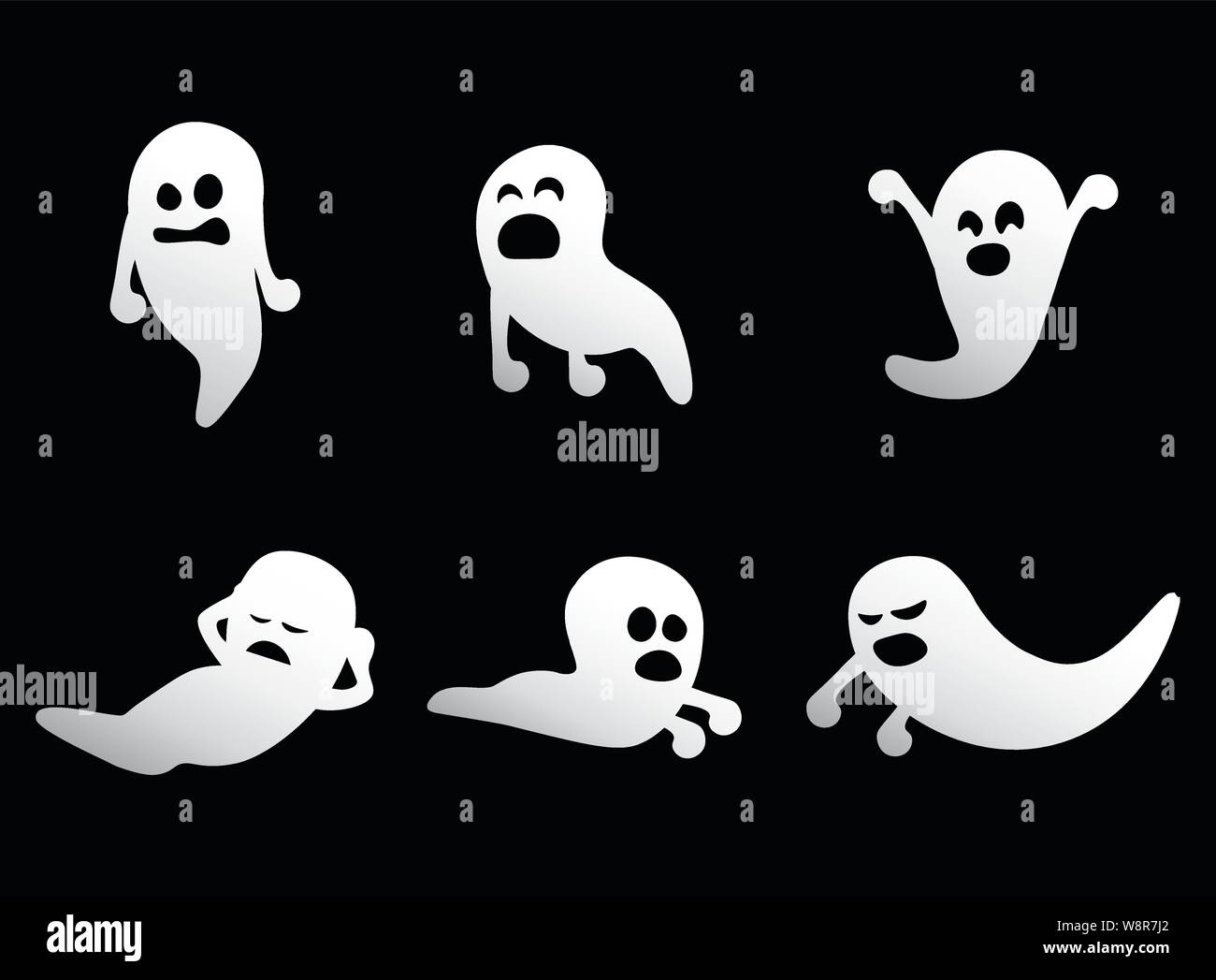 Jeu Ghost Halloween Illustration de Vecteur