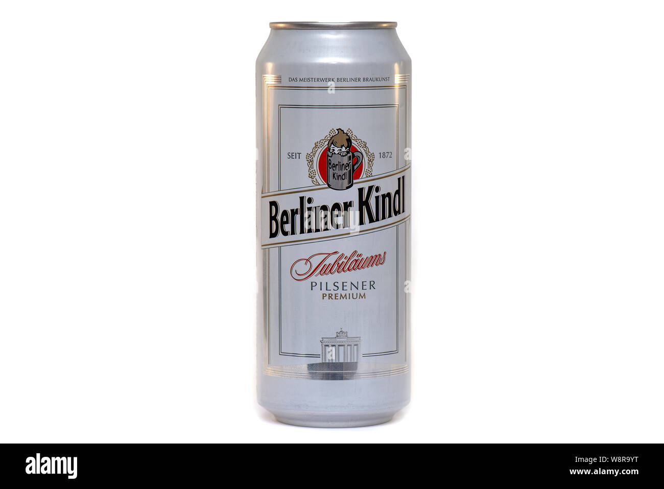 BERLIN - 19 AOÛT 10 : Beermat de bière allemande Berliner Kindl isolé sur fond blanc à Berlin le 10 août. 2019 en Allemagne Banque D'Images