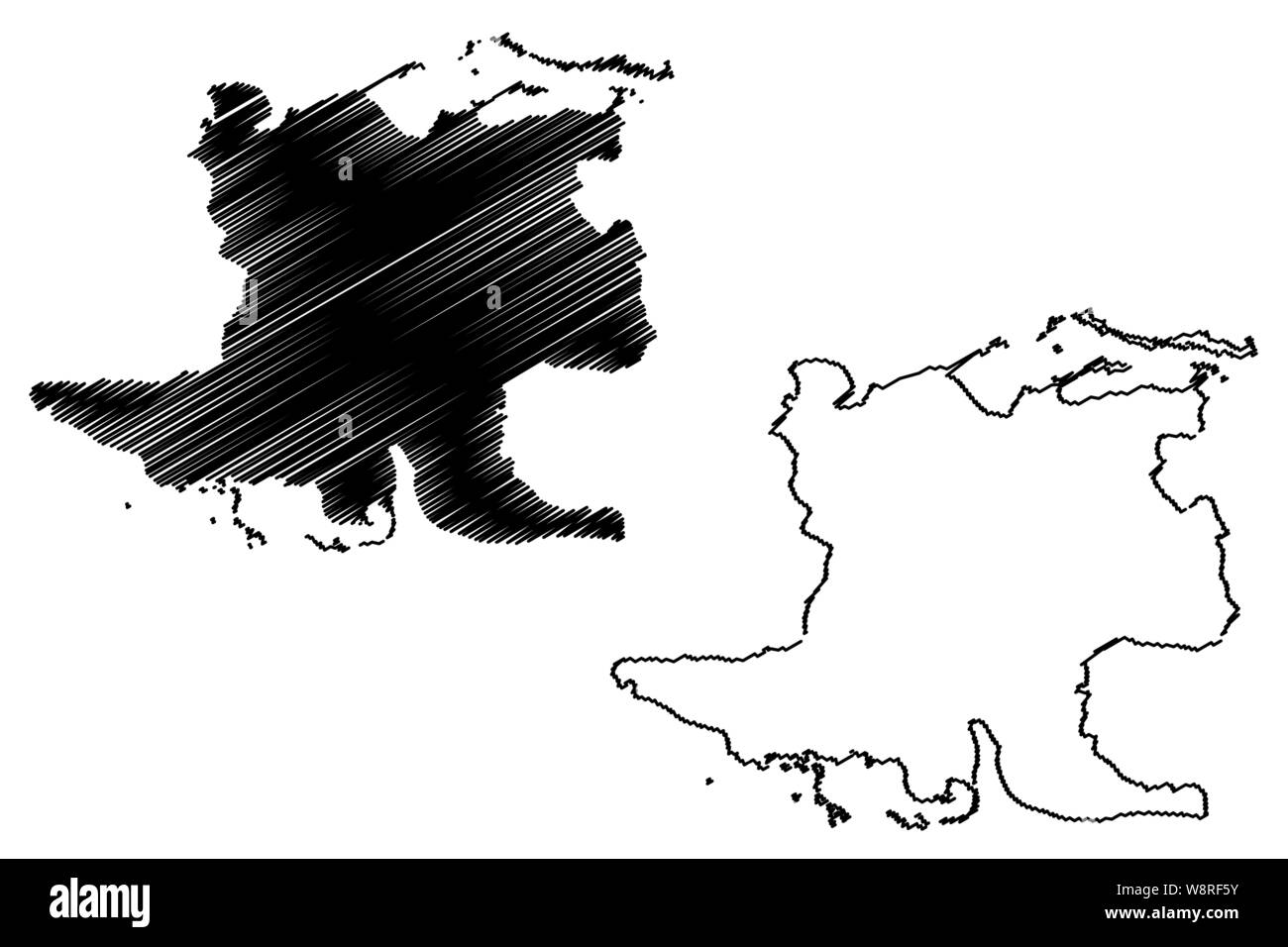 La province de Matanzas (République de Cuba, les provinces de Cuba) map vector illustration, scribble sketch carte Matanzas Illustration de Vecteur