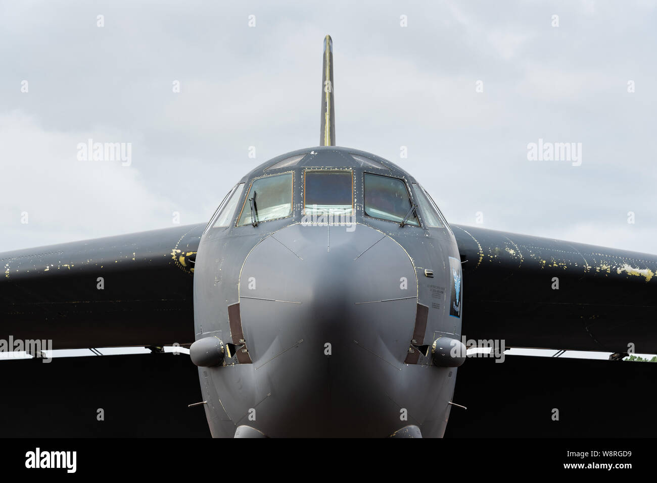 Un Boeing B-52 Stratofortress bombardier stratégique de l'United States Air Force à Fairford, Royaume-Uni. Banque D'Images