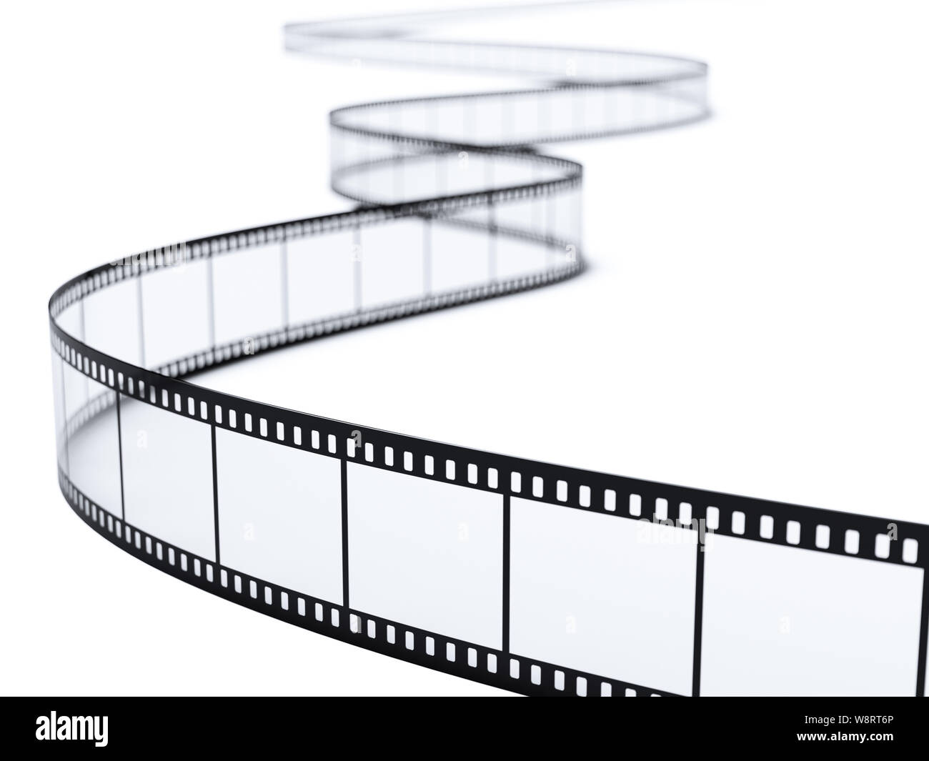 Bande de film sur fond blanc. Le rendu 3d illustration Banque D'Images