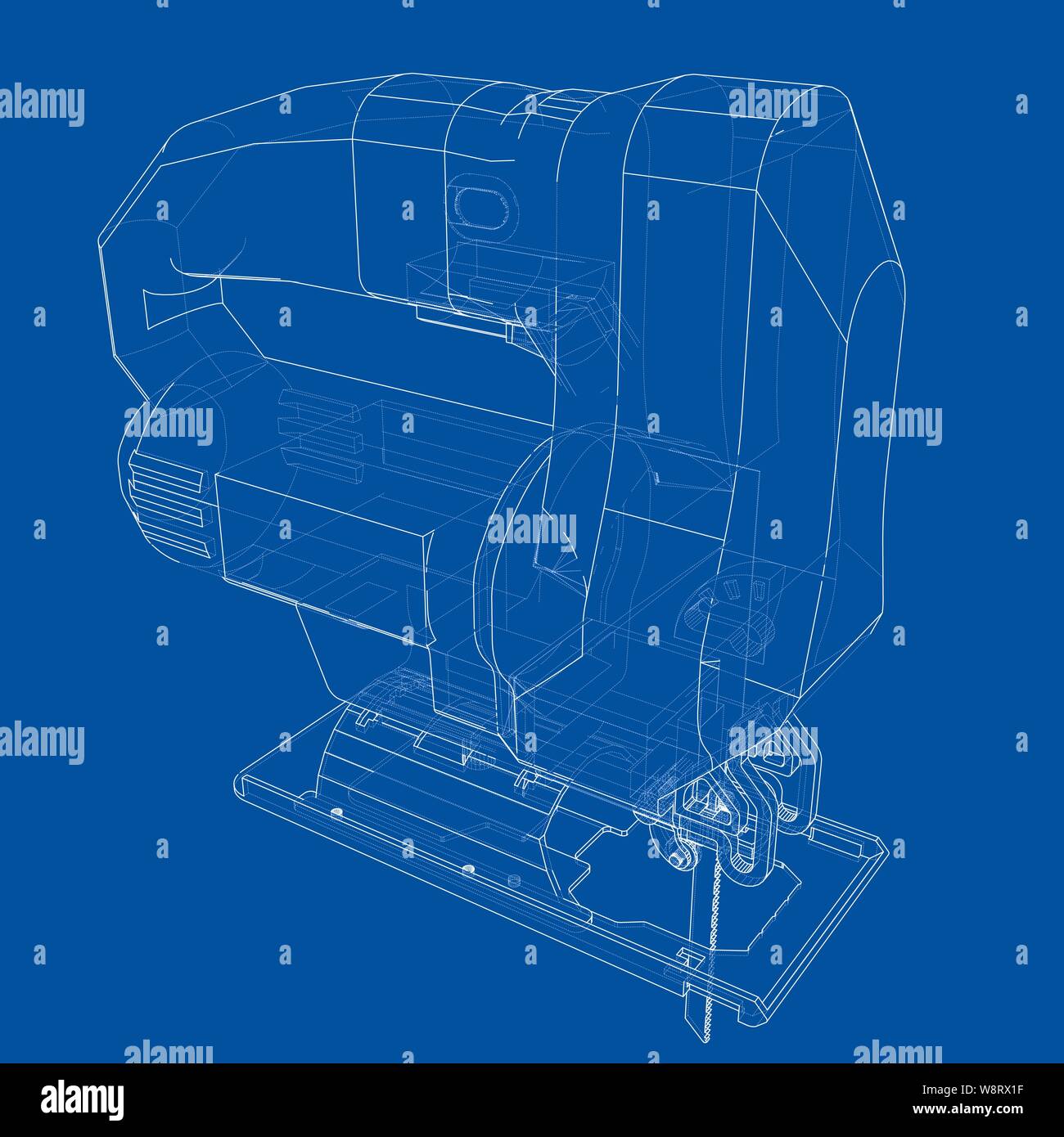 Contours d'une scie sauteuse. Vector Illustration de Vecteur
