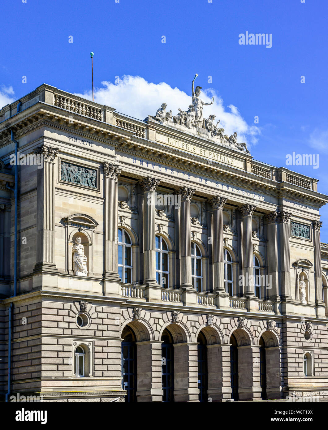 Palais Universitaire, Bâtiment Universitaire, quartier Neustadt, Strasbourg, Alsace, France, Europe, Banque D'Images