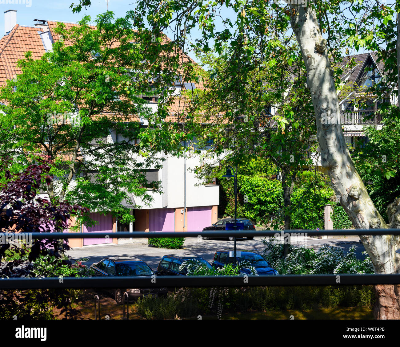 Quartier résidentiel, Strasbourg, Alsace, France, Europe, Banque D'Images