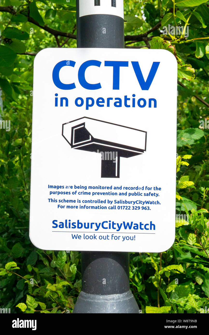 Caméra de surveillance CCTV sign Banque D'Images