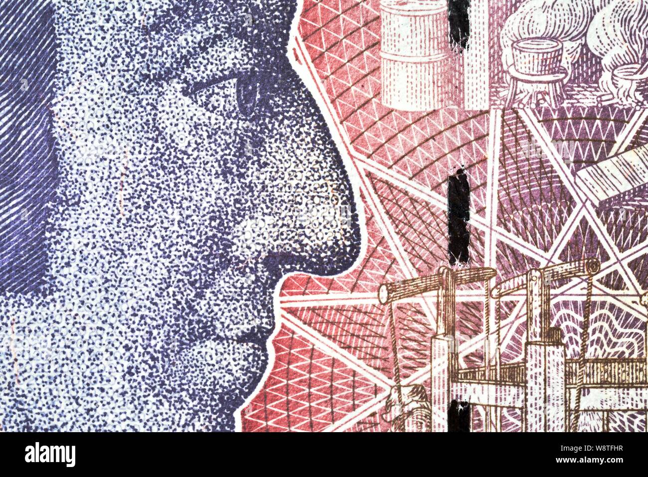 Close-up d'Adam Smith sur un billet de 20 livres Banque D'Images