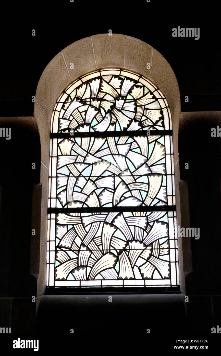 Une fenêtre de l'Eglise Saint-Paul à Bâle, Suisse Banque D'Images