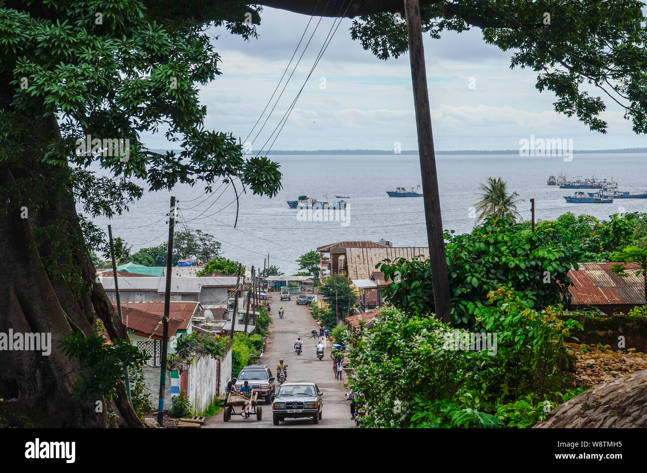 Macaulay Street, Murray Town, Freetown, Sierra Leone en 2014 Banque D'Images