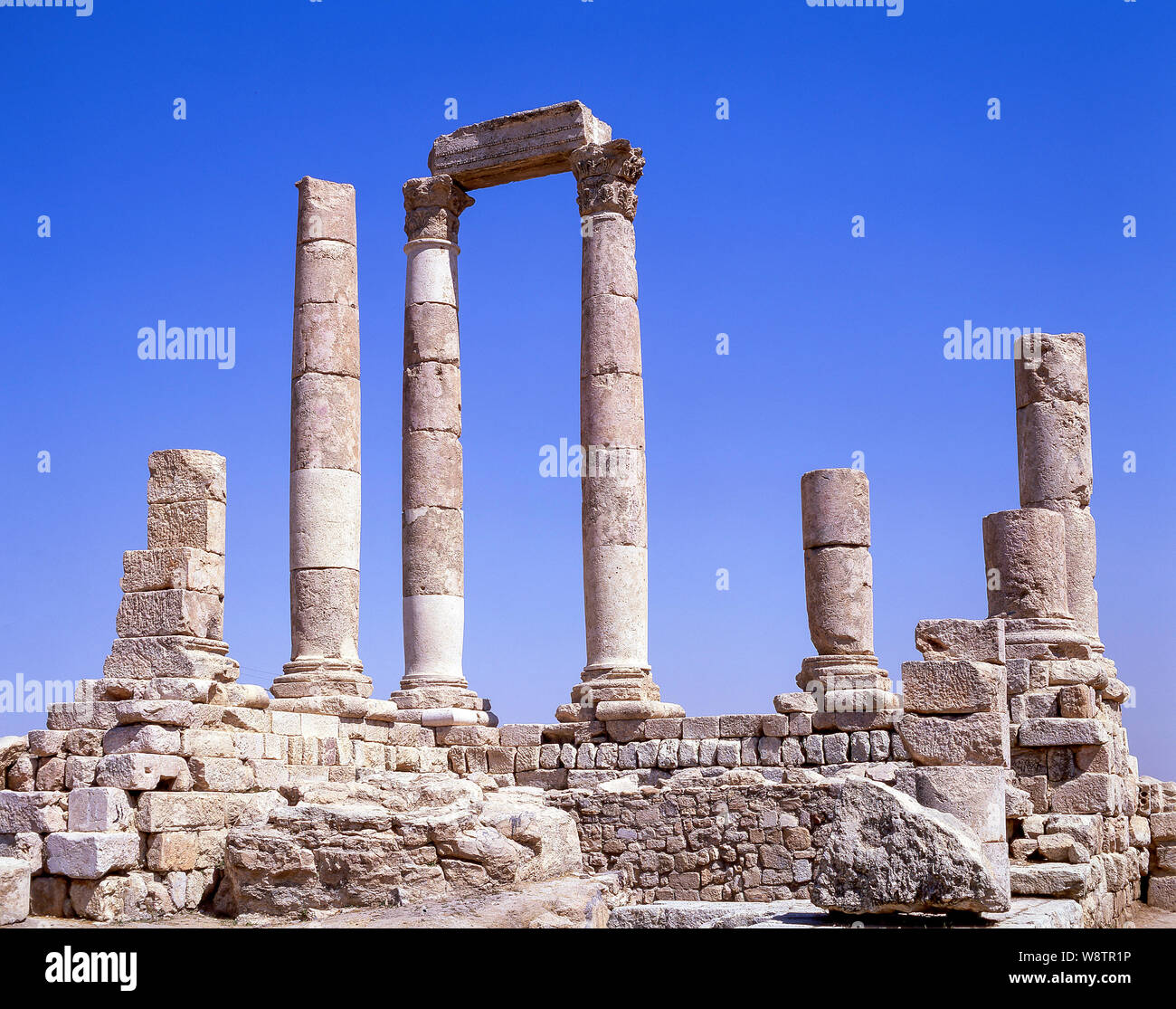 Temple d'Hercule, La Citadelle, Amman, Jordanie Banque D'Images