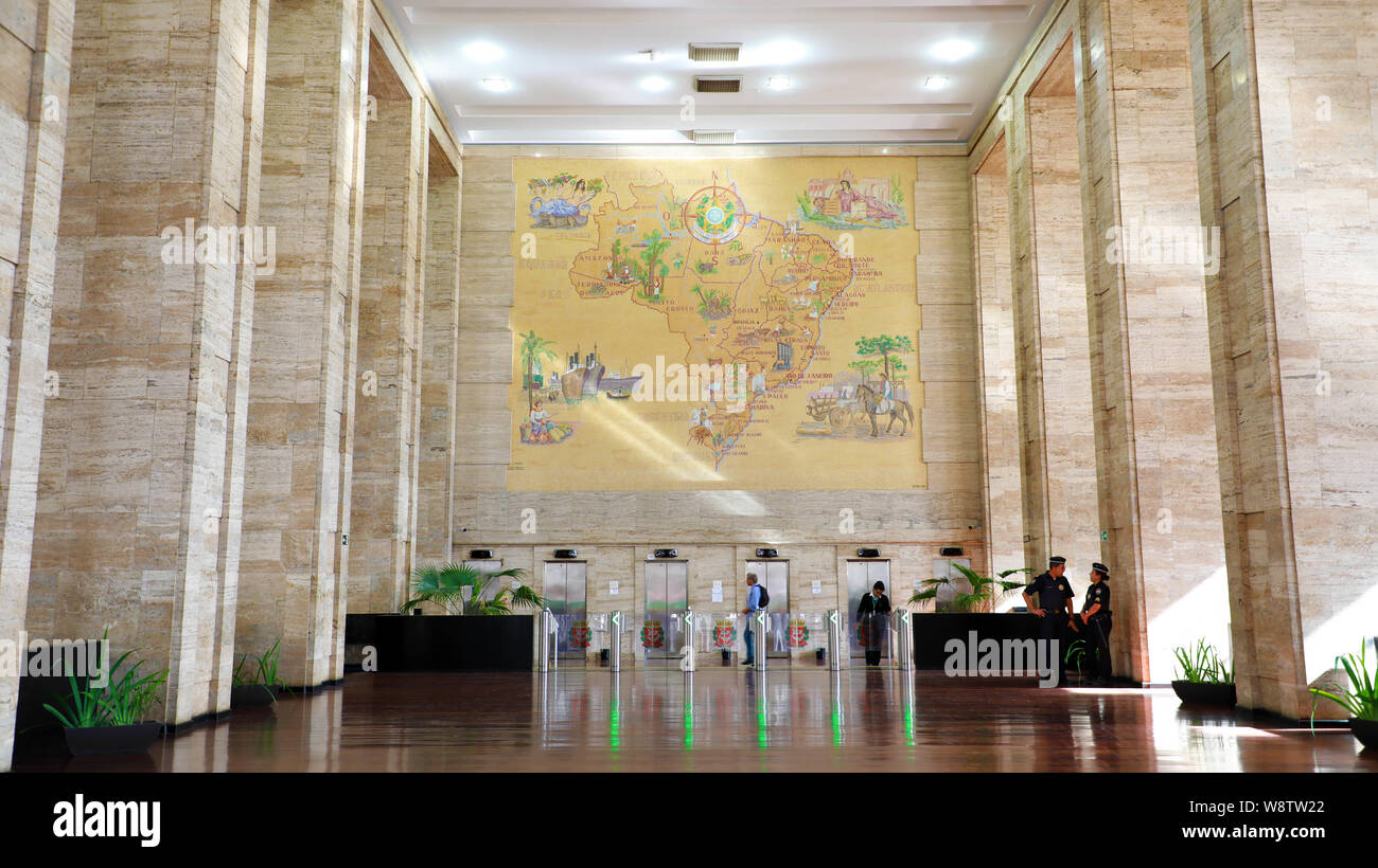 SAO PAULO, BRÉSIL - 15 MAI 2019 : l'intérieur de l'Hôtel de Ville de la municipalité de São Paulo (Prefeitura do Municipio de Sao Paulo) Banque D'Images