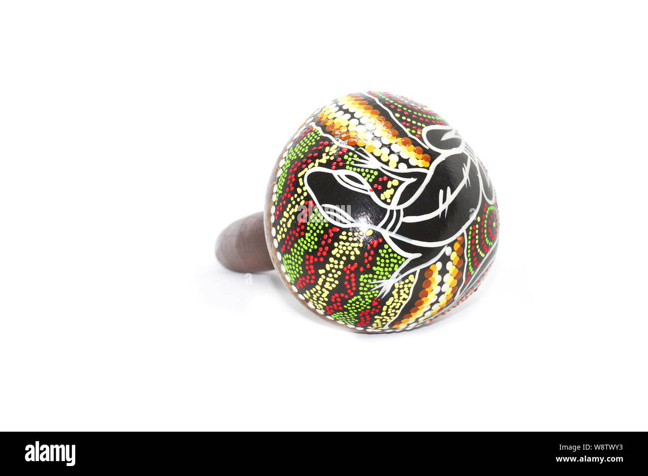 Les maracas sur fond blanc Banque D'Images