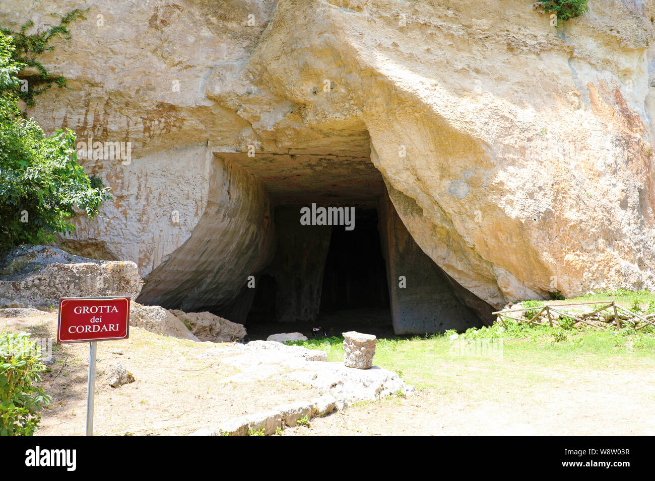 Grotta dei Cordari cave à Syracuse, Sicile, Italie Banque D'Images