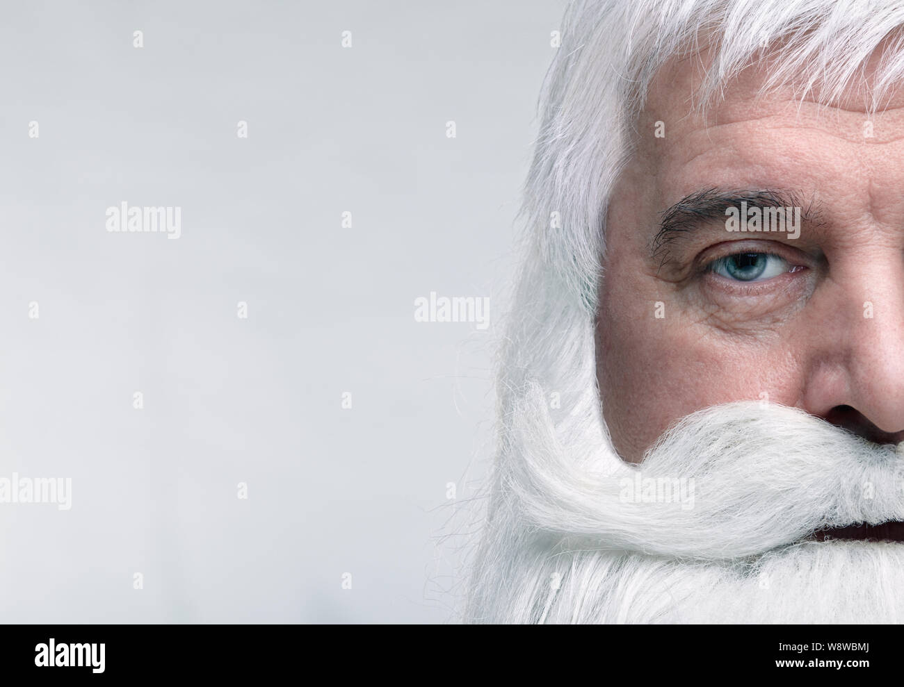 Masque Vieil Homme Réaliste En Latex - Cheveux Blancs, Barbe, Pour Cosplay, Théâtre, Halloween