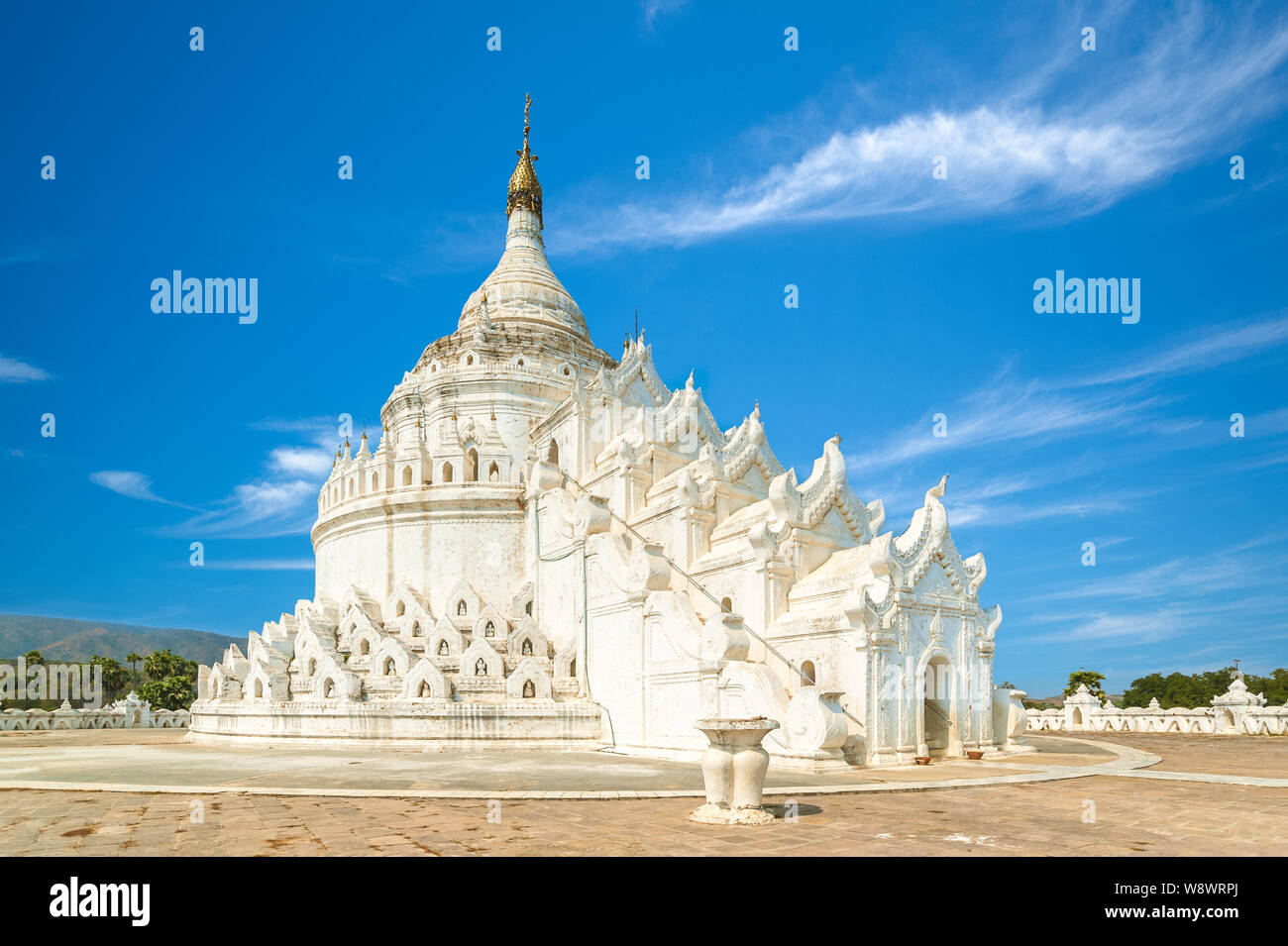 Dans la Pagode Myatheindan Hsinbyume ou nergal, Mingun Banque D'Images