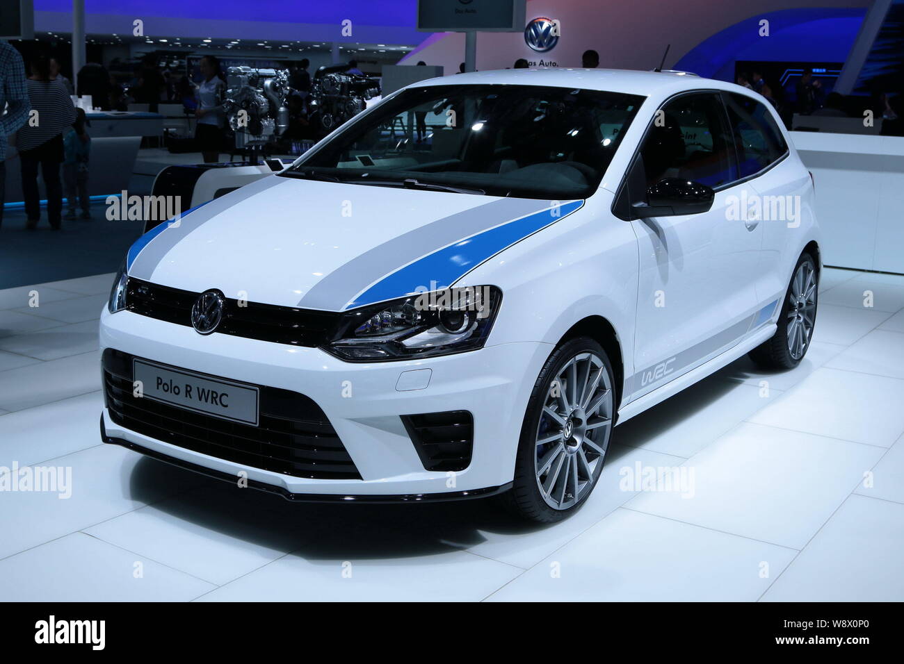 Une Volkswagen Polo R WRC voiture est affiché durant la 13e exposition Internationale Automobile de Beijing à Beijing, Chine, 20 avril 2014. Volkswagen Banque D'Images