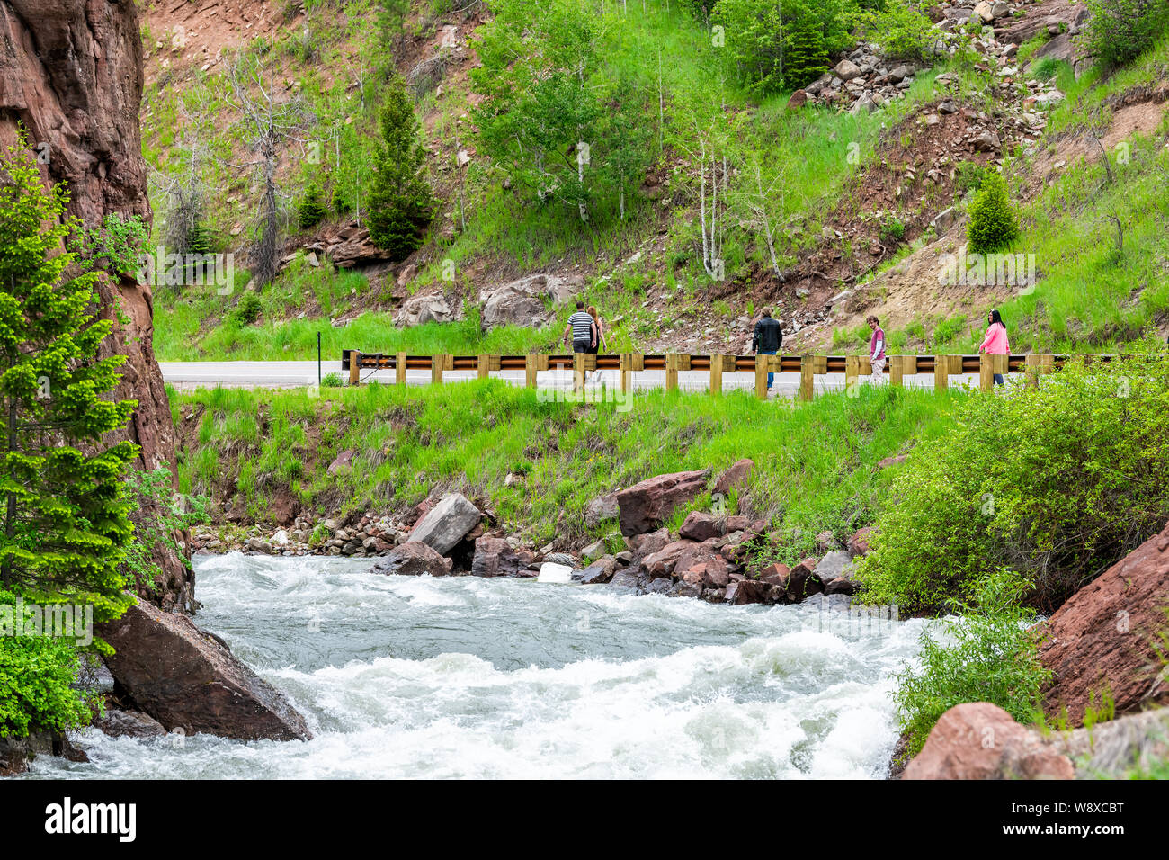 Redstone, USA - 22 juin 2019 : chutes d'eau de ruisseau Hays à oublier dans le Colorado au cours de l'été Banque D'Images