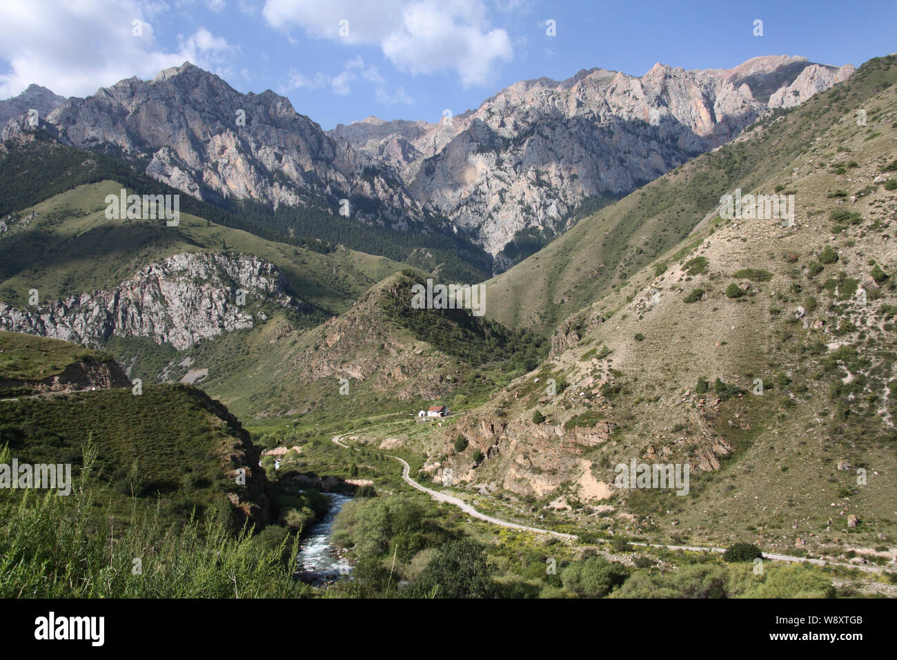 Montagnes du Kirghizistan. paysage. L'été. Banque D'Images