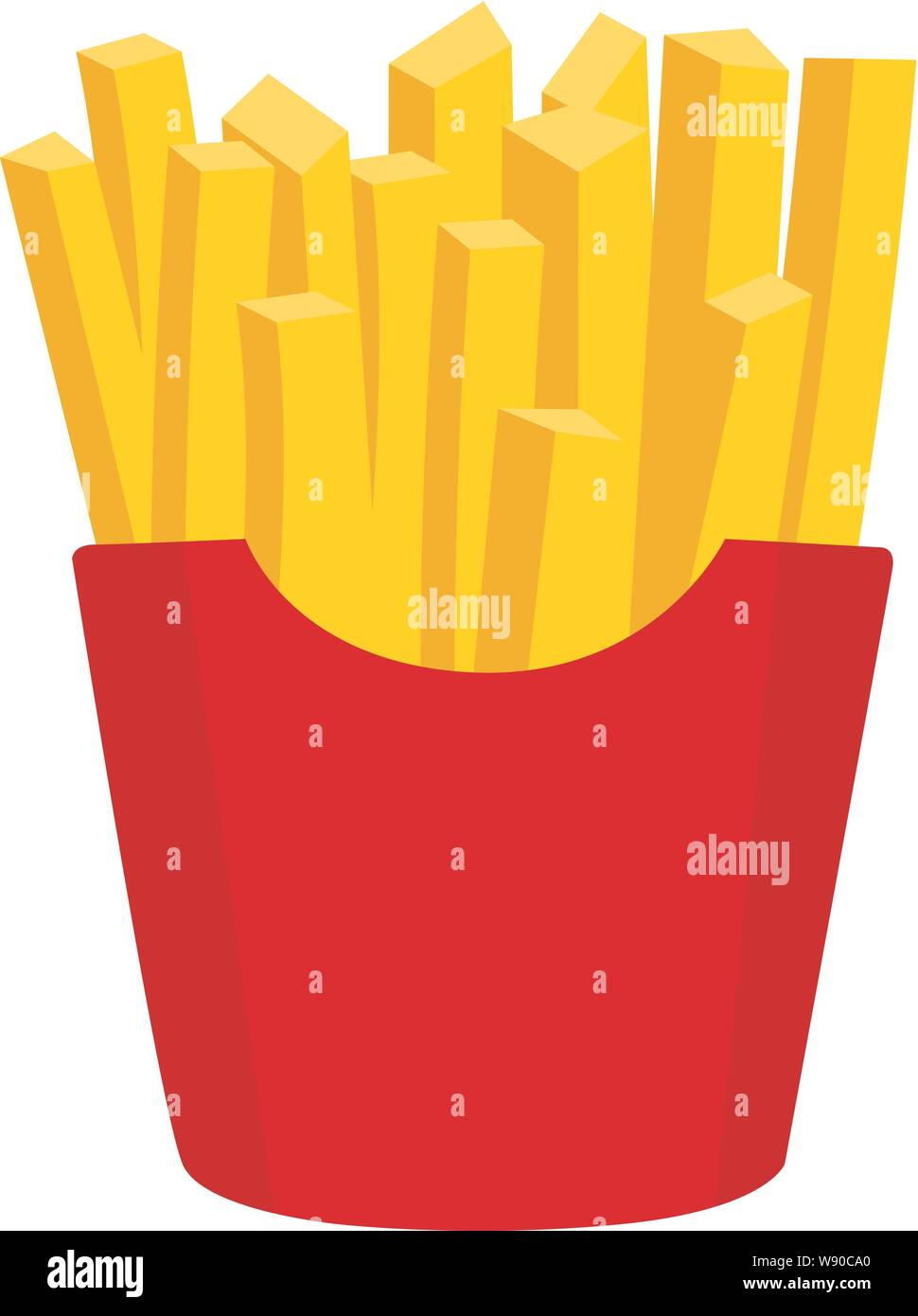 Illustration de frites. Isolé sur blanc. Le fast food. Vector illustration à dos blanc Illustration de Vecteur