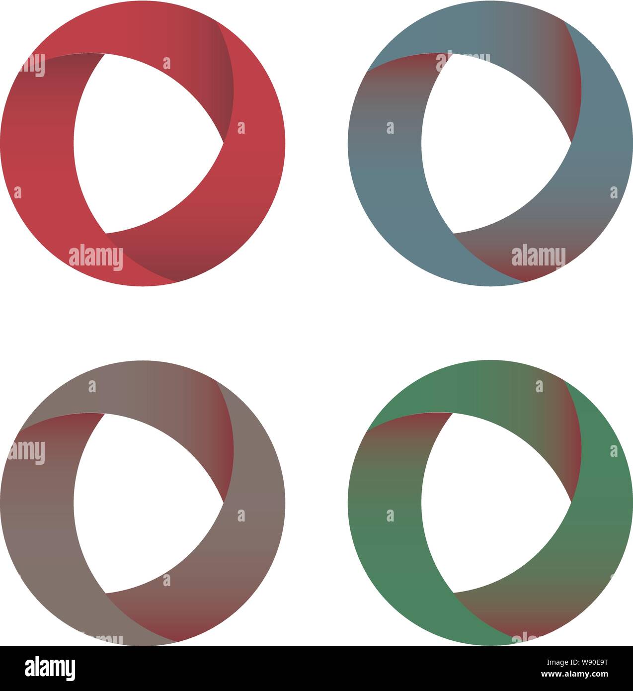 Modèle de conception de logo Cercle vecteur . Boucle infinie Cycle forme des symboles créatifs . - Vector illustration Illustration de Vecteur
