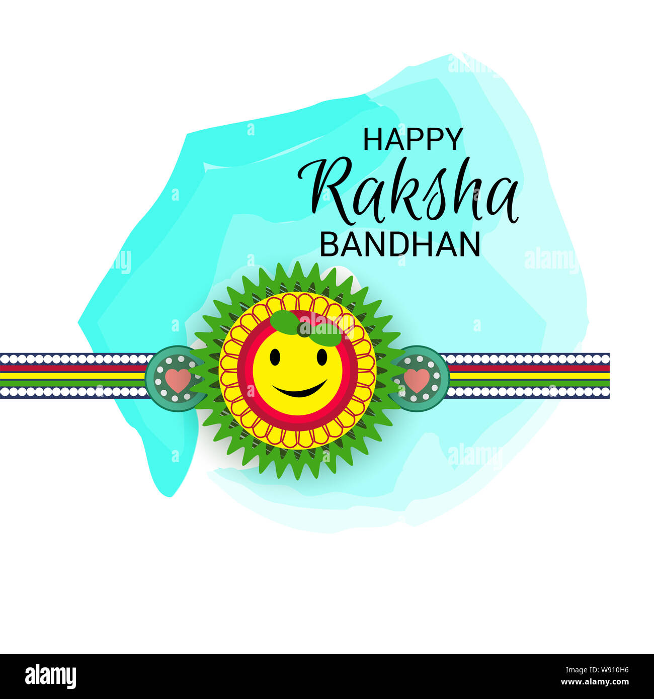 Vector illustration d'un arrière-plan pour Happy Raksha Bandhan festival indien de frères et sœurs. Banque D'Images