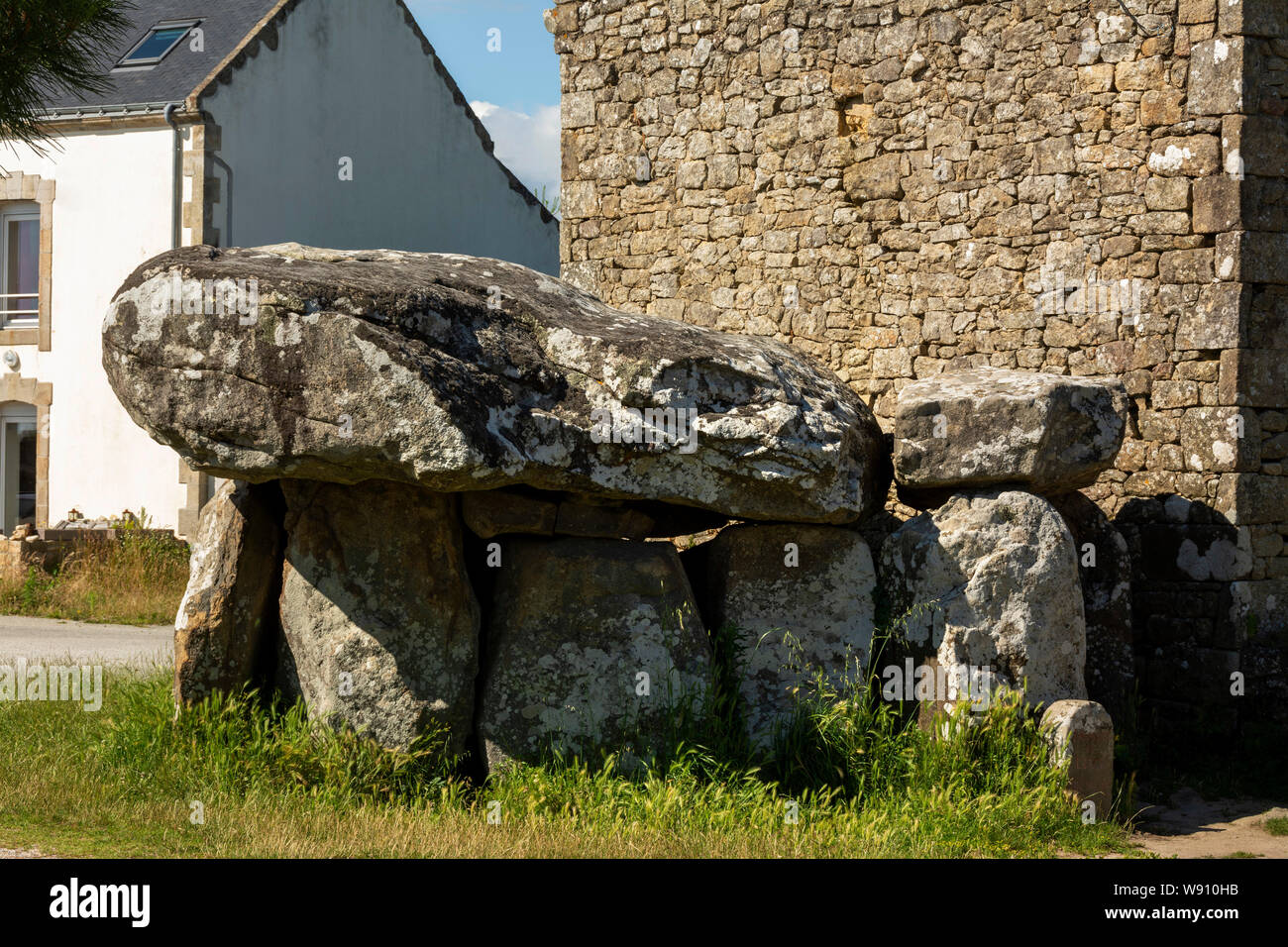 Plouharnel. Crucuno Dolmen. Morbihan. Bretagne. France Banque D'Images