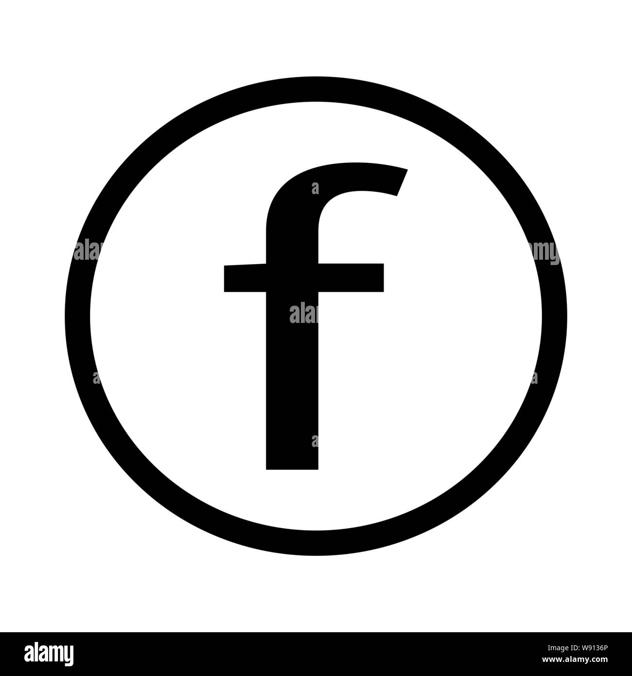 Lettre F. télévision web icon ou connexion isolé sur fond blanc. - Vector illustration Illustration de Vecteur
