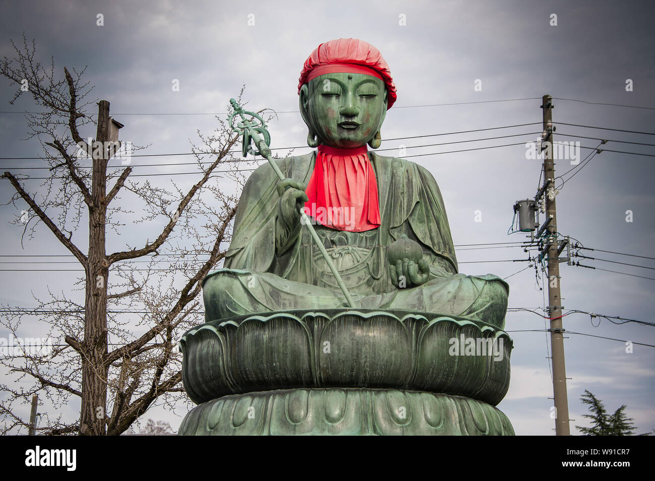 Nure Botoke Bodhisattva Statue en bronze au complexe du Temple Zenko-ji à Nagano, Japon Banque D'Images