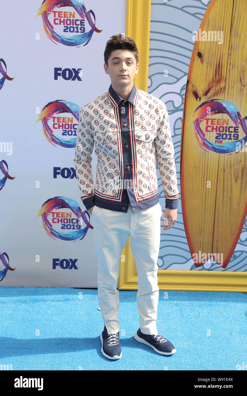 11 août 2019, Hermosa Beach, CA, USA : 11 août 2019 - Hermosa Beach, Californie - Asher Angel. FOX's Teen Choice Awards 2019 tenue à Hermosa Beach Pier. Crédit photo : PMA/AdMedia (crédit Image : © PMA/AdMedia via Zuma sur le fil) Banque D'Images