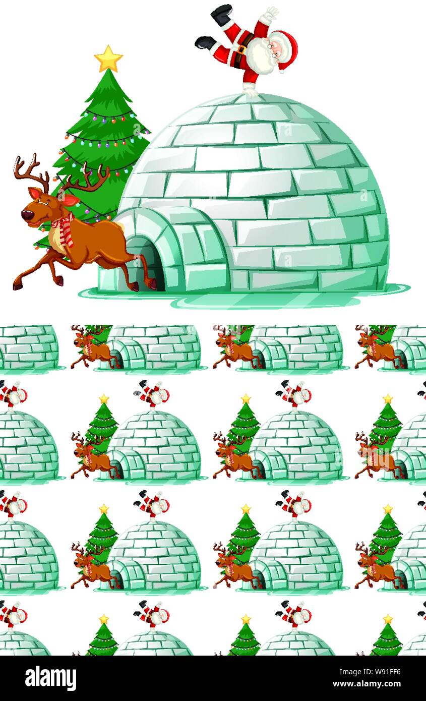 Seamless background design avec thème de noël illustration Illustration de Vecteur