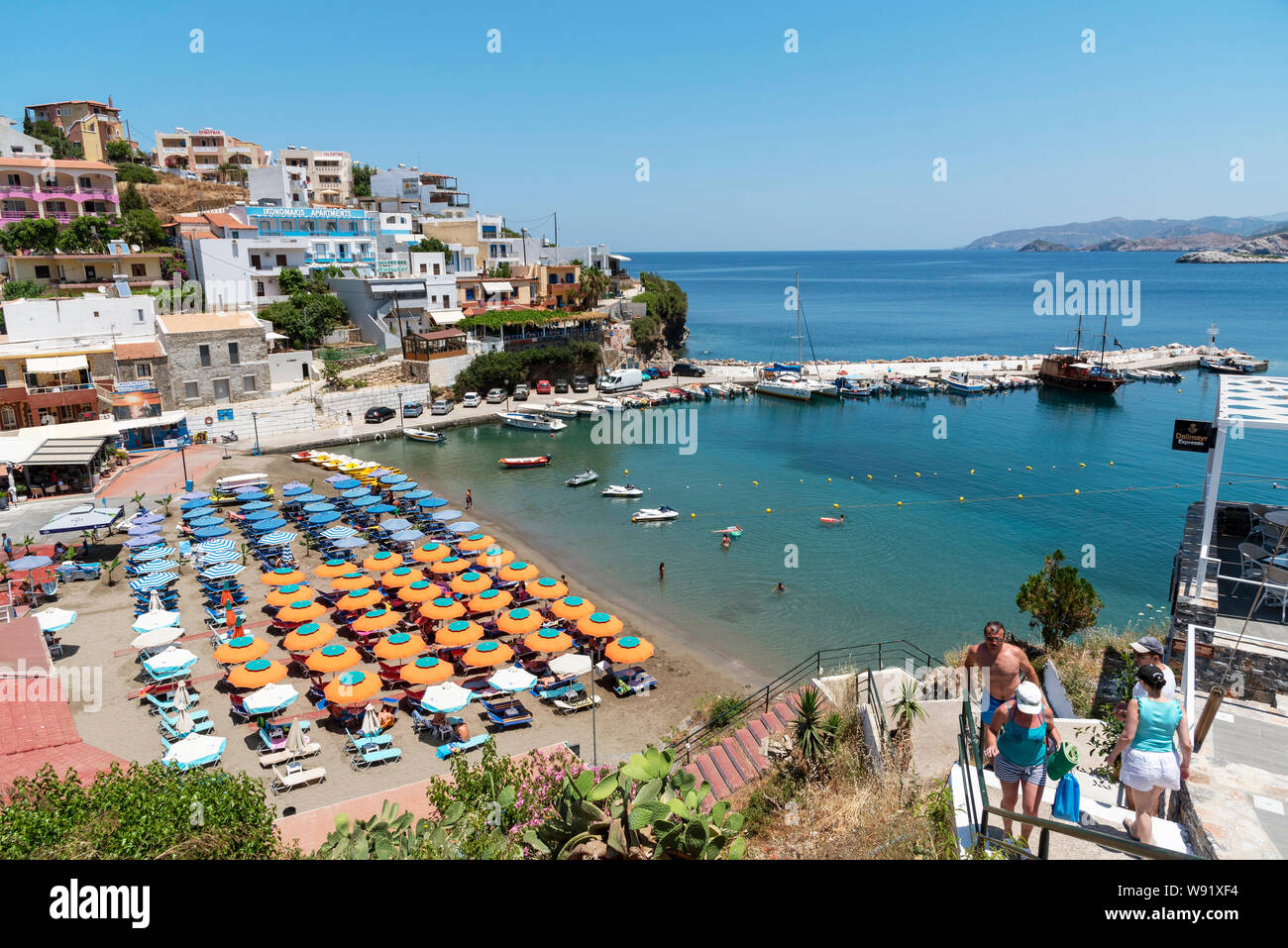 Bali, Crète, Grèce. Juin 2019. Un aperçu de la petite station balnéaire de Crète en Crète de l'Ouest, Grèce Banque D'Images