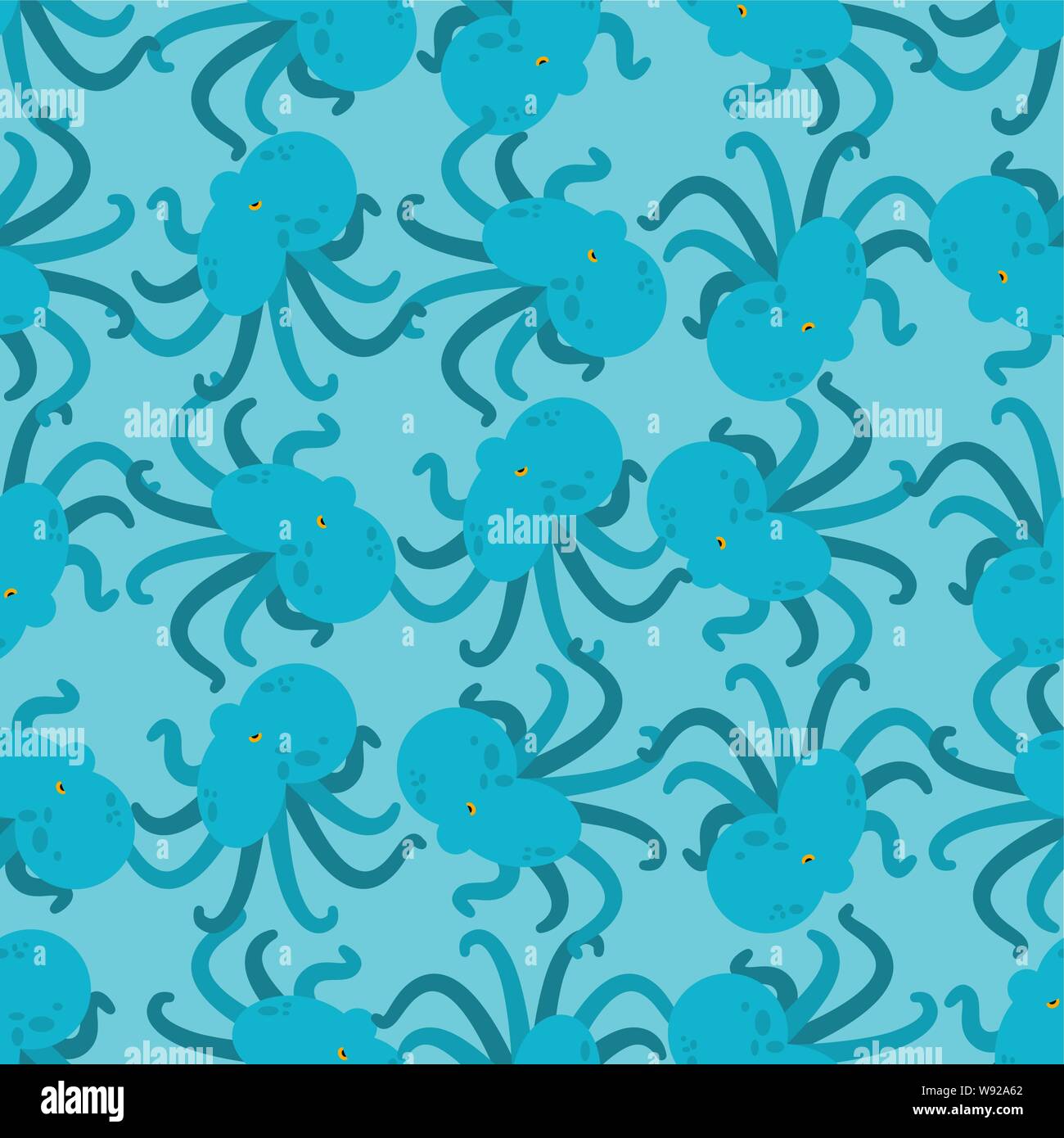 Motif de la pieuvre bleue transparente. Fond vecteur animal Eau Illustration de Vecteur