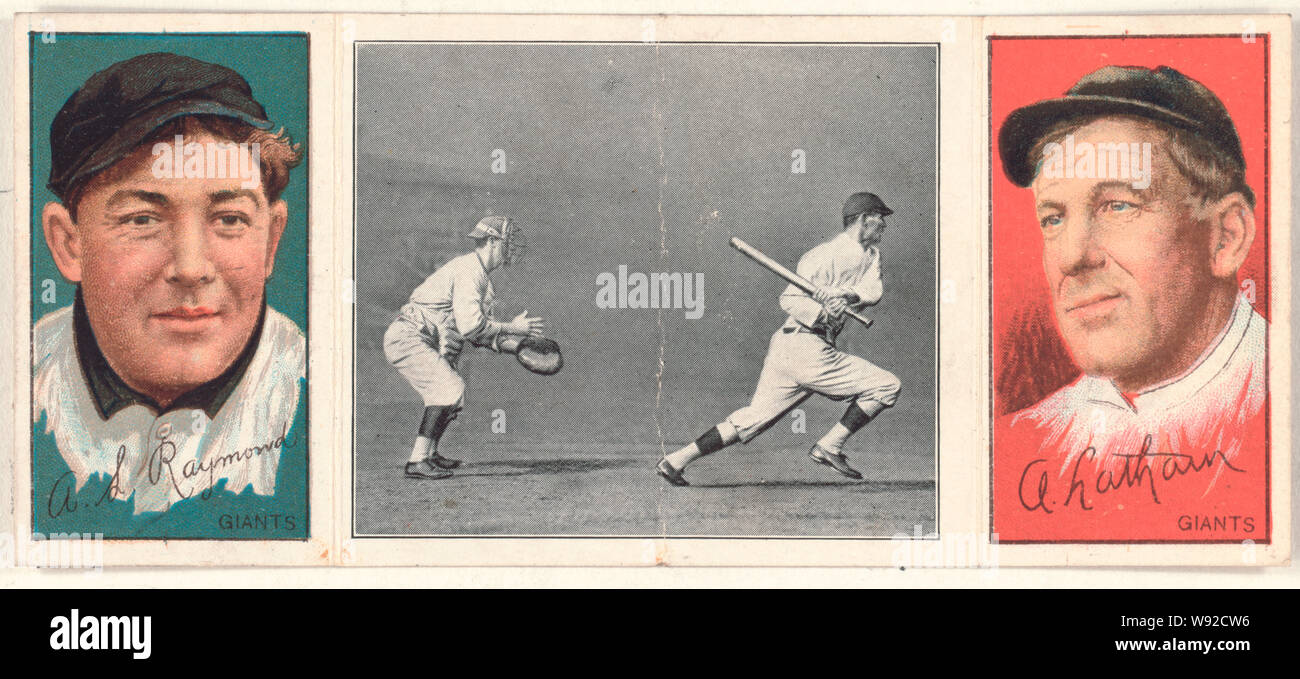 A. L. Raymond/W. A. Latham, New York Giants, portrait carte de base-ball Banque D'Images