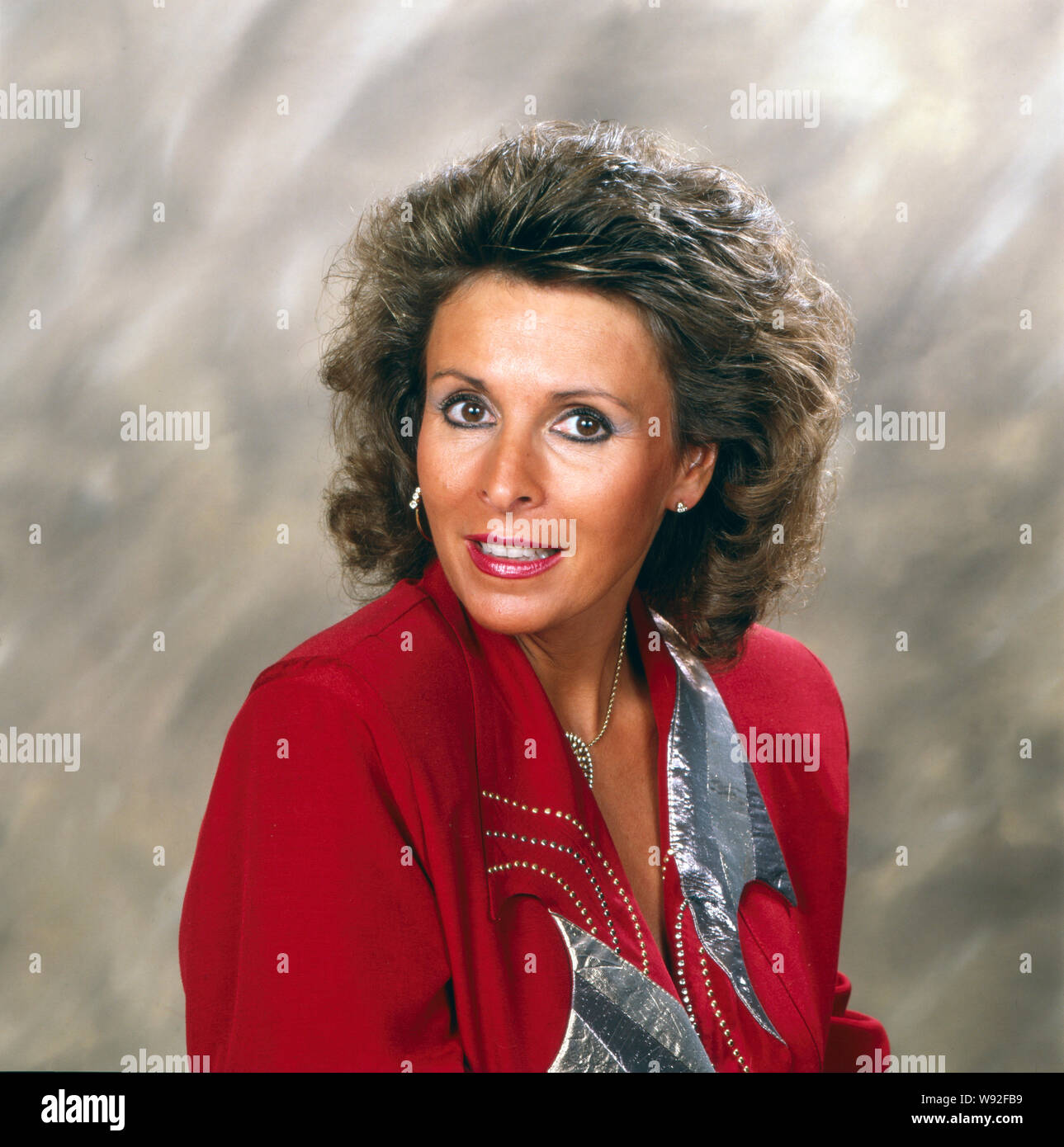 Porträt der Britischen-Schlagersängerin deusch, Ireen Sheer Anfang der 1990er Portrait de la chanteuse pop anglo-allemande, Ireen Sheer début des années 90. Banque D'Images