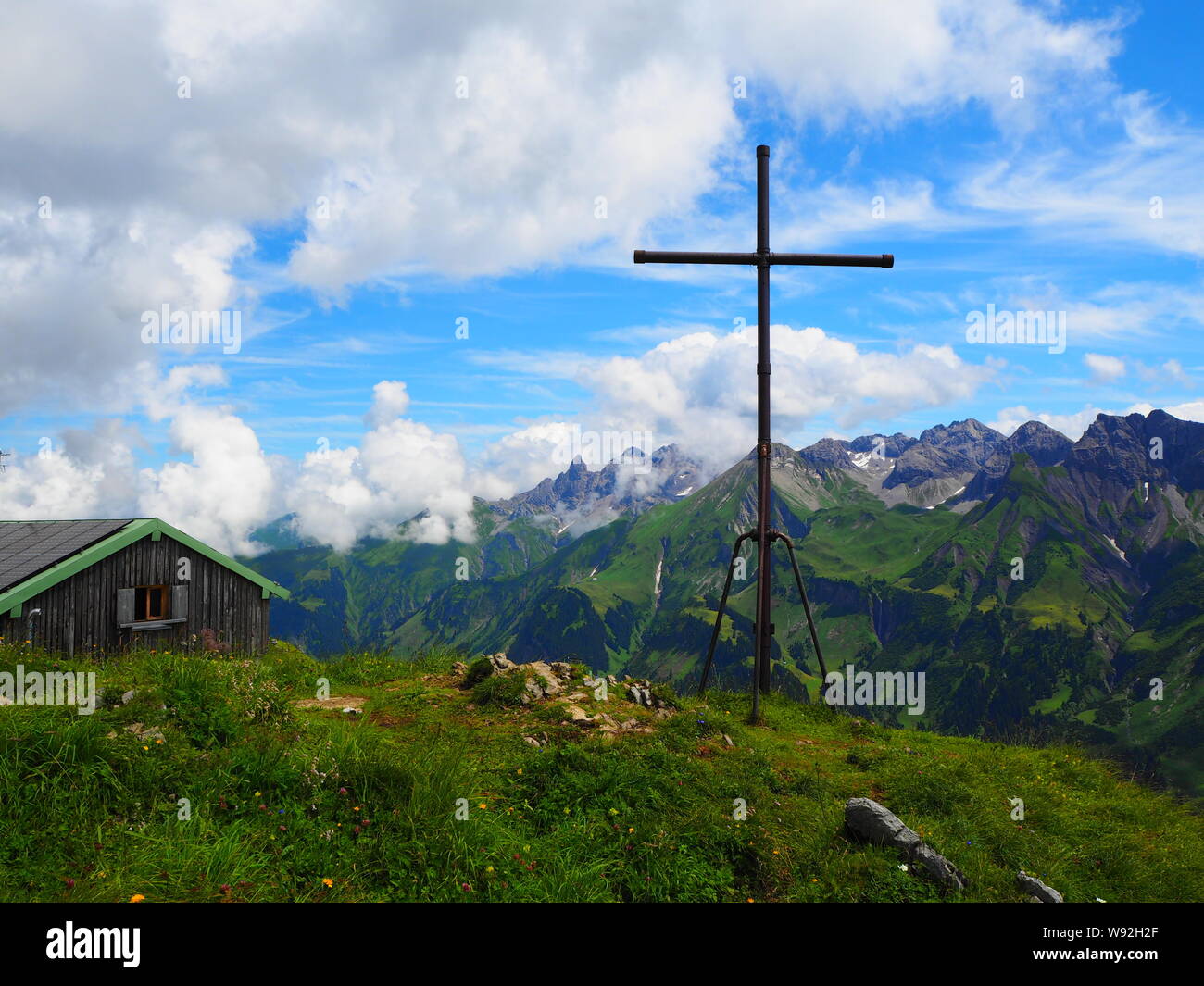 Sur le sommet des montagnes Banque D'Images