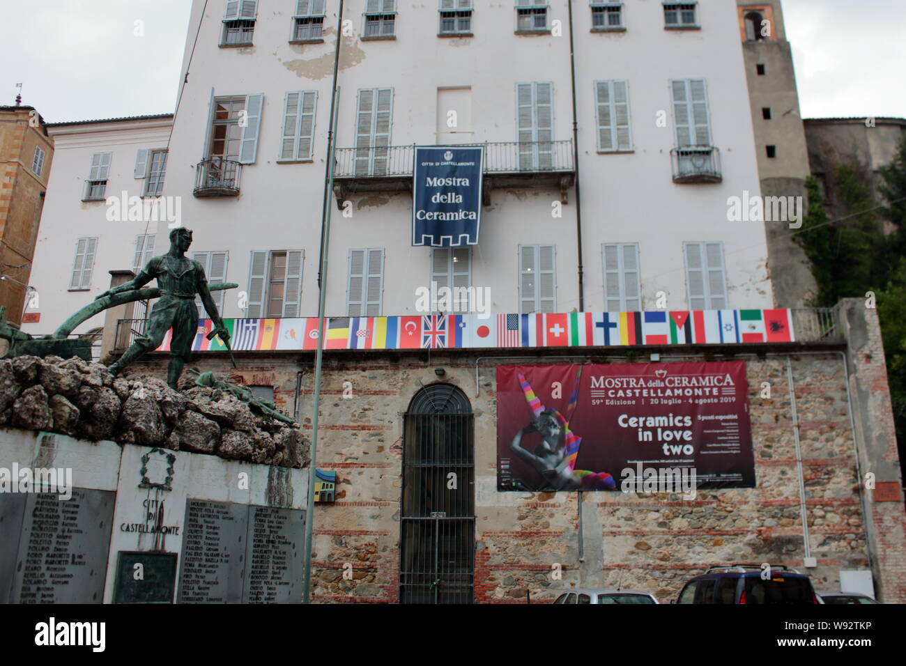 Palazzo Botton, Castellamonte, Musée National de la céramique d'art, de l'emplacement de l'exposition internationale d'art de cercamic Banque D'Images