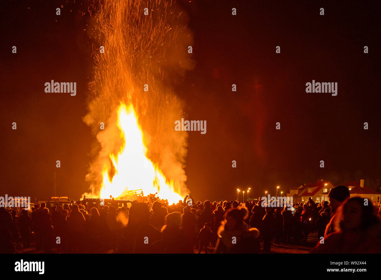 Célébrations du nouvel an. Reykjavik, Islande. Décembre 2018 Banque D'Images