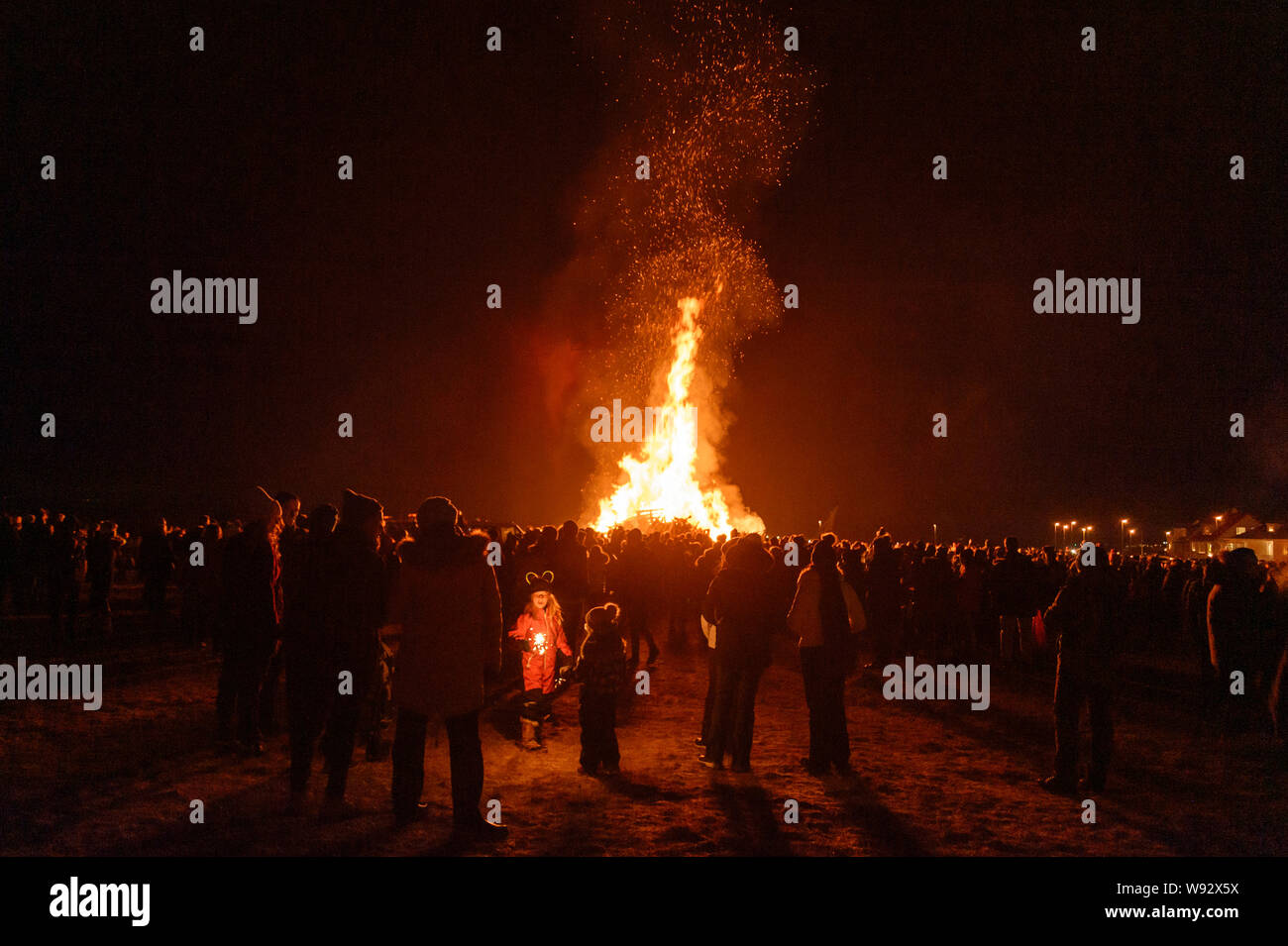 Célébrations du nouvel an. Reykjavik, Islande. Décembre 2018 Banque D'Images