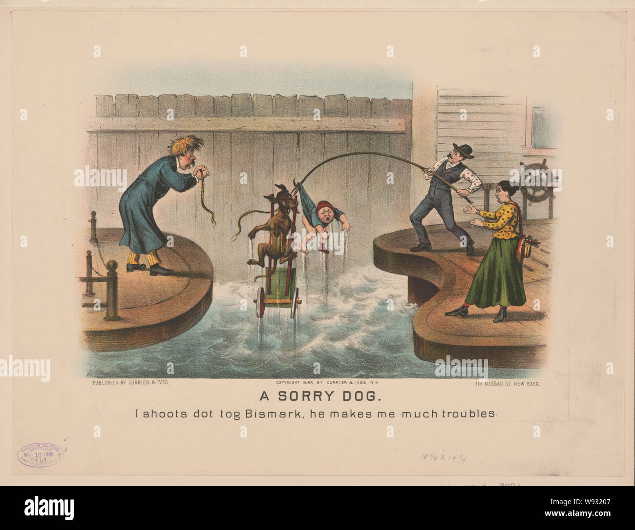 Un chien : désolé je tire dot tog bismark, il me fait beaucoup d'ennuis Banque D'Images