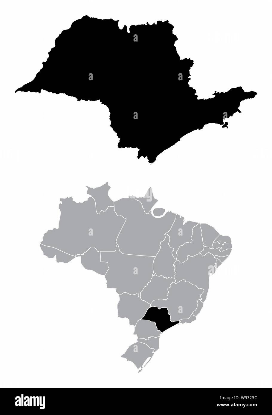 L'Etat de Sao Paulo Brésil Illustration de Vecteur