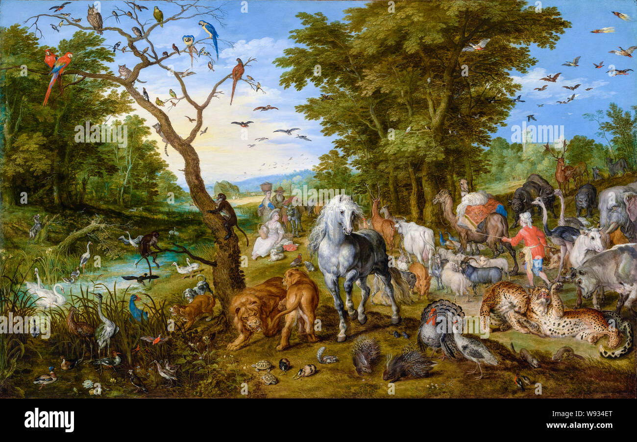 Jan Brueghel le tableau de l'aîné, l'entrée des animaux dans l'Arche de Noé, 1613 Banque D'Images