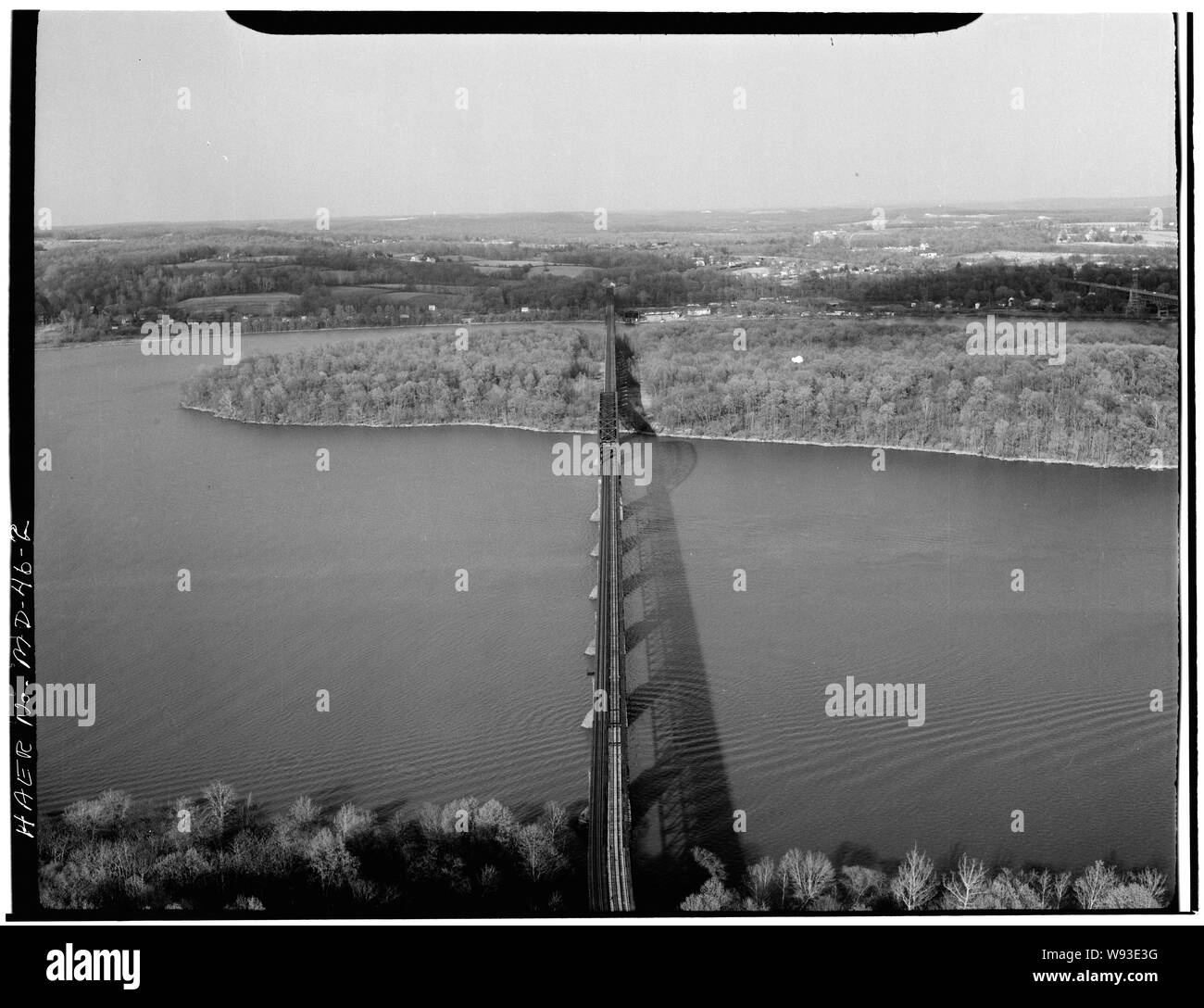 "L'ANTENNE DE LE PONT DE L'OUEST - Pont de la rivière Susquehanna, enjambant la rivière Susquehanna, Havre de Grace, le comté de Harford, MD American Bridge Company Banque D'Images